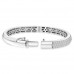 4.10 ct Pave Set Diamond Bangle Bracelet in 14 kt White Gold 4.10 ct Pave Set Diamond Bangle Bracelet in 14 kt White Gold